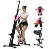 Picture of ANCHEER 2 in 1 Vertical Climber Step Fitness Machines, Gym Portable Foldable Climber Bike, Home Cardio Workout Training Full Body Fitness Stepper Trainer Climber (Pink)