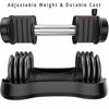 Picture of Hhusali Adjustable Dumbbell 25 lbs with Fast Automatic Adjustable and Weight Plate for Body Workout Home Gym (Single)