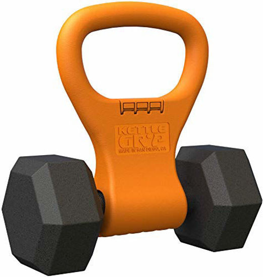 Picture of Kettle Gryp - Kettlebell Adjustable Portable Weight Grip Travel Workout Equipment Gear for Gym Bag, Crossfit WOD, Weightlifting, Bodybuilding, Lose Weight | Clamps to Dumbbells | Made in U.S.A.