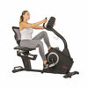 Picture of Sunny Health & Fitness Magnetic Recumbent Exercise Bike with Large Soft Comfort Seat with Mesh Back, 12 Preset or Custom Workouts and Advanced Performance Monitor - SF-RB4850