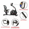 Picture of Sunny Health & Fitness Magnetic Recumbent Exercise Bike with Large Soft Comfort Seat with Mesh Back, 12 Preset or Custom Workouts and Advanced Performance Monitor - SF-RB4850