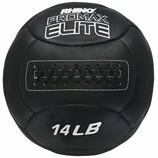 Picture of Champion Sports Rhino Promax Elite Slam Balls, 14 lb, Soft Shell with Non-Slip Grip - Medicine Wall Ball for Slamming, Bouncing, Throwing - Exercise Ball Set for Crossfit, Plyometrics, Cross Training