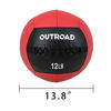 Picture of Max4out Wall Ball Medicine Balls, 12lbs Dead Weight Balls for Crossfit, Strength and Conditioning Exercises, Cardio and Core Workout, Red