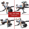 Picture of HARISON Weight Bench Adjustable Utility Exercise Workout Bench with Barbell Rack and Preacher Pad Leg Extension for Full Body Home Gym Strength Training Multi-Purpose Folding Flat Incline Decline Bench 550 LBS (HR-609)