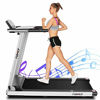 Picture of FUNMILY Treadmill, 2.25HP Folding Electric Treadmills with Large Desk and Heavy Duty Steel Frame, 12 preset Programs, Best Walking Running Exercise Machine for Home Gym Office Cardio Use (Gray)