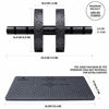 Picture of Amonax Convertible Ab Wheel Roller with Knee Mat for Core Abs Rollout Exercise. Double Wheel Set with Dual Fitness Strength Training Modes at Gym or Home