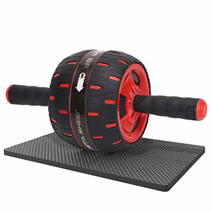 Picture of Ab Roller Wheel, Core Exercise Stomach Abdominal Power Trainer Spring Back Rolling Abs Excersize Gym Fitness Rollers Equipment, Resistance Portable Wide Travel Rebound Retractable Carver Roller For Fitnessary Fitnessery Pulling System/Men/Women/Home Workout Machine