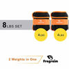 Picture of Fragraim Adjustable Ankle Weights 1-8 LBS Pair with Removable Weight for Jogging, Gymnastics, Aerobics, Physical Therapy, Resistance Training|0.8-4 lbs Each Pack, 2 Pack, Orange