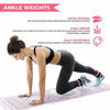 Picture of HIIT Academy | Womens 2x2lb Ankle Weights Set | Bonus Fabric Resistance Booty Bands | Perfect for Strength, Fitness, Toning & Fat Loss.