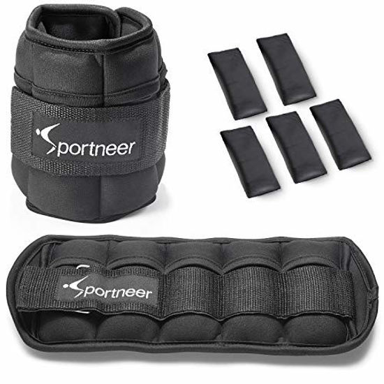 Picture of Sportneer Ankle Weights Adjustable 1-7 lbs Wrist Weight Straps for Fitness, Walking, Jogging, Workout | 0.5-3.5 lbs Each Pack, 2 Pack