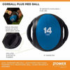 Picture of Power Systems CorBall Plus, Medicine Ball with 2-Handles, 9 Inch Diameter, 12 Pounds, Red (28312)
