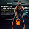 Picture of Kettlebell Weights Solid Iron Kettlebells Vinyl Coated Exercise Kettlebell Set for Women, Kettle Bal Training Equipment Workout Free Weights for Ballistic, Core, Kettlebell Set for Home Gyms - 15lbs