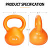 Picture of Kettlebell Weights Solid Iron Kettlebells Vinyl Coated Exercise Kettlebell Set for Women, Kettle Bal Training Equipment Workout Free Weights for Ballistic, Core, Kettlebell Set for Home Gyms - 15lbs
