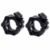 Picture of Strainho Olympic Weight Bar Clips - 2 inch Barbell Collars - Quick Release Olympic Barbell Clamp for Weightlifting, Olympic Lifts and Strength Training (Black)