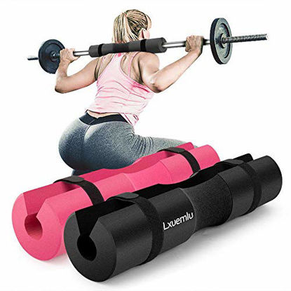 Picture of 【2020 Upgraded】 Squat Pad Barbell Pad for Squats, Lunges, and Hip Thrusts - Foam Sponge Pad - Provides Relief to Neck and Shoulders While Training (Black)