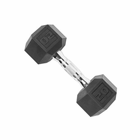 Picture of CAP Barbell SDP-020 Color Coated Hex Dumbbell, Black, 20 pound, Single