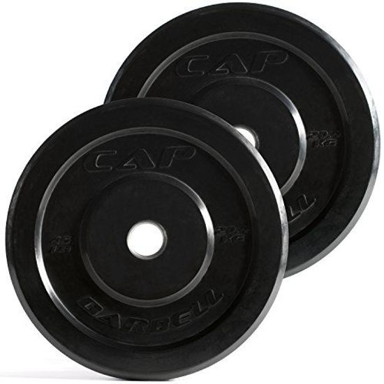 Picture of CAP Barbell Premium Bumper Plate Set, Black, 35 lb Pair