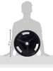 Picture of CAP Barbell Black Olympic Rubber Grip Weight Plates, Single, 45 Pound
