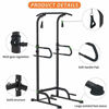 Picture of Vivitory Multifunction Power Tower Dip Station, Pull Up Core Power Bar Station Tower, 2 Elastic Pull Ropes, Heavy Duty Fitness Pull Up Tower Equipment, 330lbs Max Load