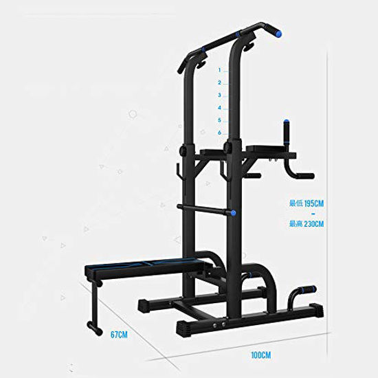 Picture of HLH-Fitness Equipment Durable Relife Rebuild Your Life Power Tower Workout Dip Station for Home Relife Rebuild Your Life Non-Slip (Color : Blue, Size : 67100195CM)