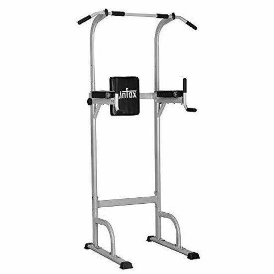 Picture of Ainfox Power Tower, Capacity 550 Lbs Pull Up Bar Tower Dip Stands Fitness Gym Office