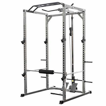 Picture of Valor Fitness BD-41 Heavy Duty Power Rack w/Multi-Grip Chin-Up Bar & LAT Pull Attachment
