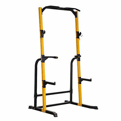 Picture of ZENOVA Power Rack Adjustable Squat Stand with J-Hooks, Gym Fitness Power Tower Squat Rack, 800LBS Weight Capacity
