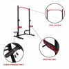 Picture of Sunny Health & Fitness Power Zone Squat Stand Rack Power Cage - SF-XF9931, Black/Red