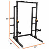 Picture of GRIND Fitness Chaos 4000 Power Rack, 6 Weight Plate Holders, Barbell Holder, Spotter Arms, Textured Multi-Grip Pull Up Bar, Heavy Duty J-Cups (Chaos4000 Squat Rack)