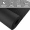 Picture of Yoga Mat 31.5 inch 10mm ,LFS Hangable Extra Wide and Extra Thick Non Slip Exercise & Fitness Yoga Mat with Band and Yoga Bag for All Yoga Outdoor Practice , Pilates & Floor Workout (Black, 10mm)