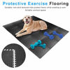 Picture of StillCool Puzzle Exercise Floor Mat, EVA Interlocking Foam Tiles Exercise Equipment Mat with Border - for Gyms, Yoga, Outdoor, Kids (E. 20 Square Feet (20 Tiles) - Black)