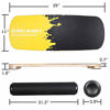 Picture of Dailyart Balance Board Trainer, Board Exercise with Roller, Training Equipment for Balance Stability and Fitness, Core Balance Board for Surf Ski Snowboard Skateboard Hockey Training, Yellow