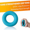Picture of IMENSEAS Hand Grip Strengthener 7 Pack Adjustable Hand Gripper, Finger Stretcher Resistance Extensor Bands, Finger Exerciser, Grip Strength Ring & Stress Relief Ball for Athletes & Musicians - Blue
