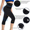 Picture of Women Fashion Waist Trainer Yoga Pant, Capris High Waist Tummy Control Sweat Legging Workout Thighs for Hot Weight Loss (Black Yoga Leggings Waist Control, L)