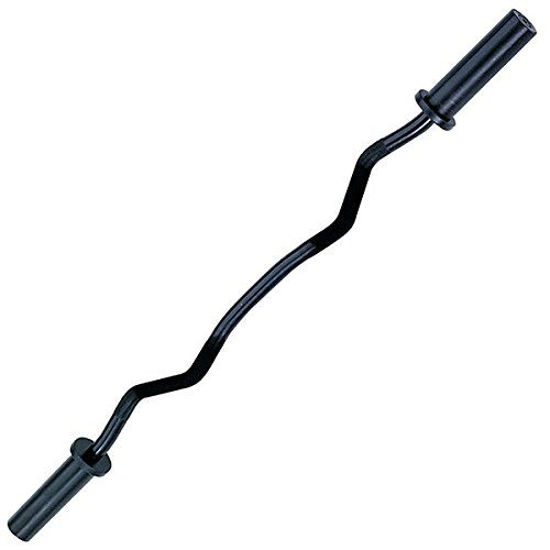 Picture of Body-Solid OB47B 47 in. EZ Curl Olympic Bar for Bicep and Triceps Exercises, 300 Lb. Weight Plate Capacity, Black